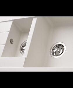 Kitchen sink MODENA 1,5B1D WHITE MODENA 1,5B1D WHITE- photo 3